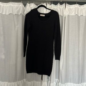 Black waffle dress , cotton size medium